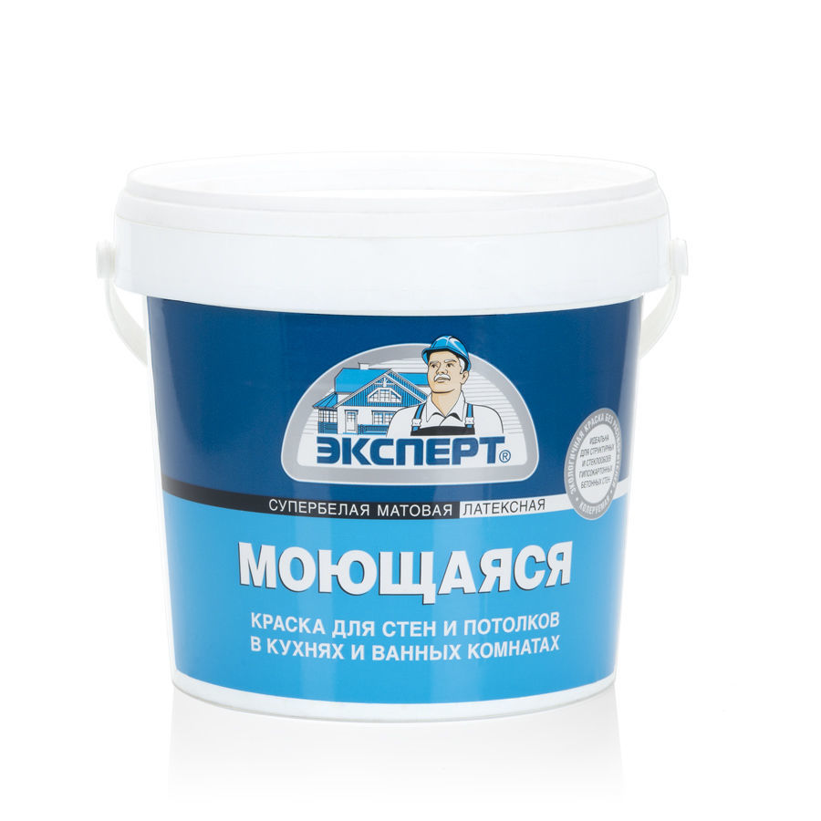 Супербелая моющаяся краска ЭКСПЕРТ