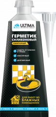 Герметик силиконовый санитарный, бесцветный, ULTIMA, 80 мл